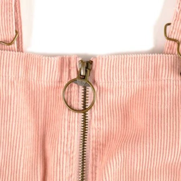 Doomsday Co Snake Embroidered Corded Overall Jumper Pinafore Dress in Pink - Picture 3 of 4